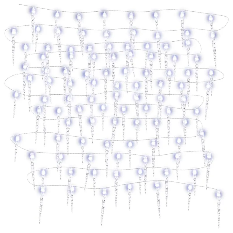 Kalėdinė varveklio lemputė, 200 LED, šaltai balta, 20 m, akrilas, PVC