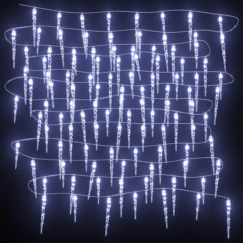 Kalėdinė varveklio lemputė, 200 LED, šaltai balta, 20 m, akrilas, PVC