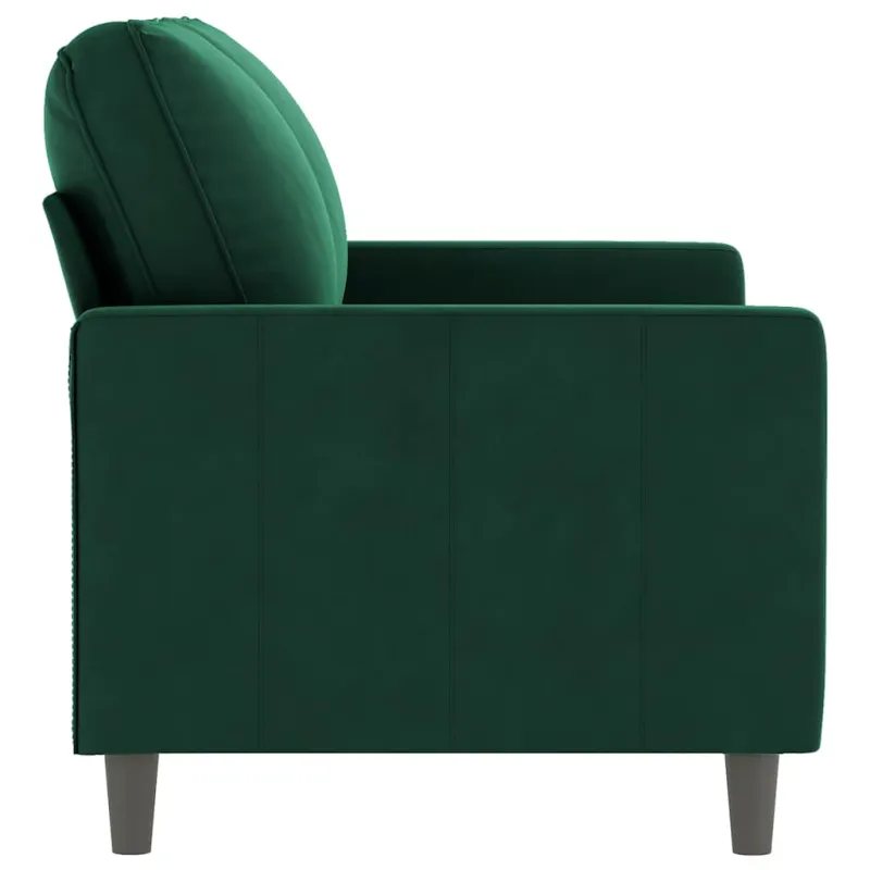 Dvivietė sofa, tamsiai žalios spalvos, 120cm, aksomas