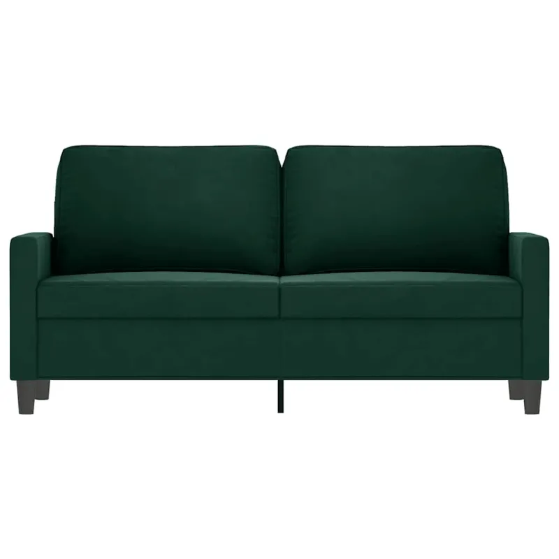 Dvivietė sofa, tamsiai žalios spalvos, 140cm, aksomas