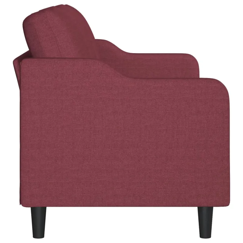 Trivietė sofa, raudonojo vyno spalvos, 180cm, audinys