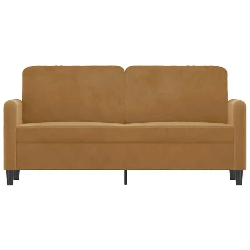 Dvivietė sofa, rudos spalvos, 140cm, aksomas