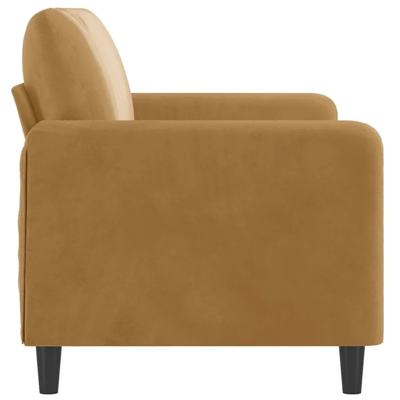 Dvivietė sofa, rudos spalvos, 140cm, aksomas