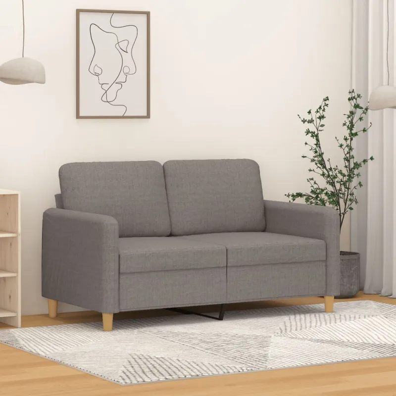 Dvivietė sofa, taupe spalvos, 120cm, audinys