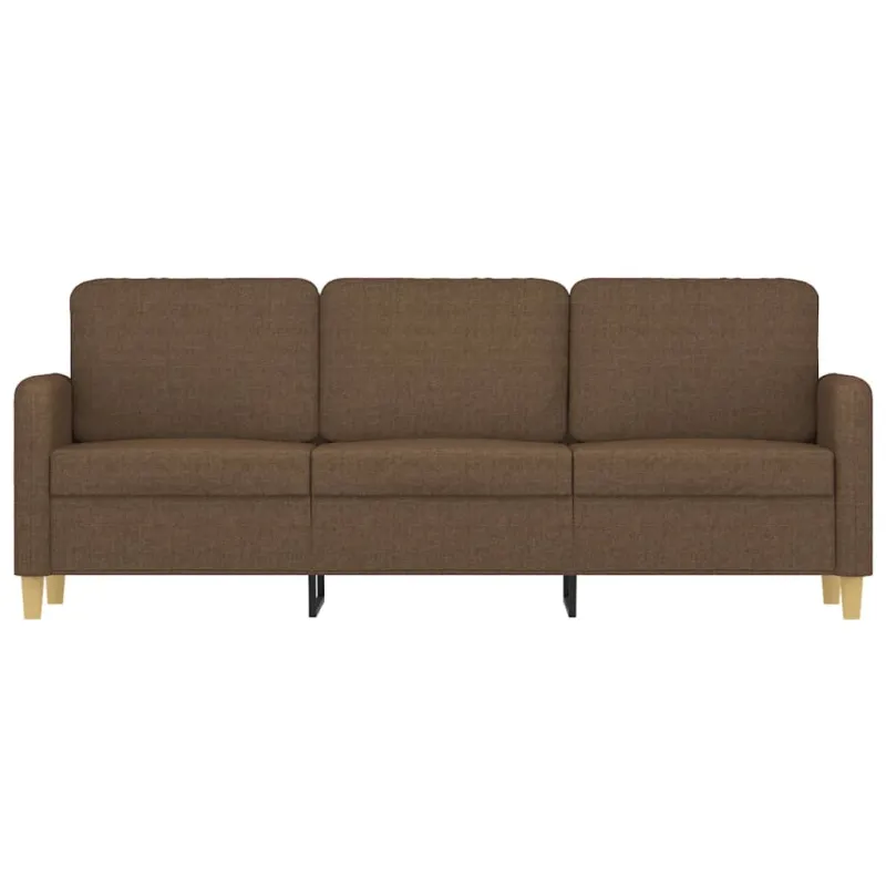 Trivietė sofa, rudos spalvos, 180cm, audinys