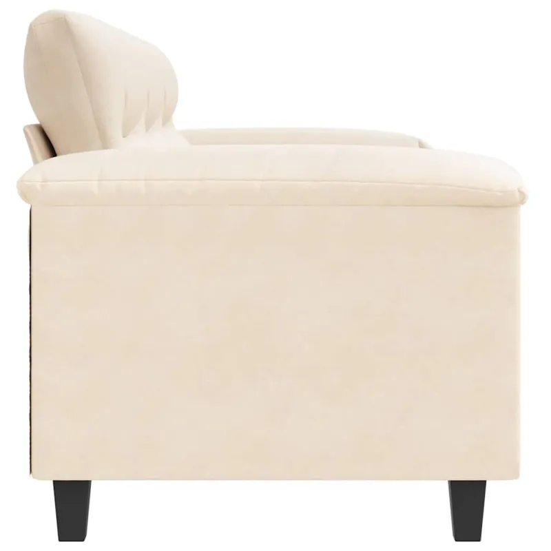 Trivietė sofa, smėlio spalvos, 180cm, mikropluošto audinys