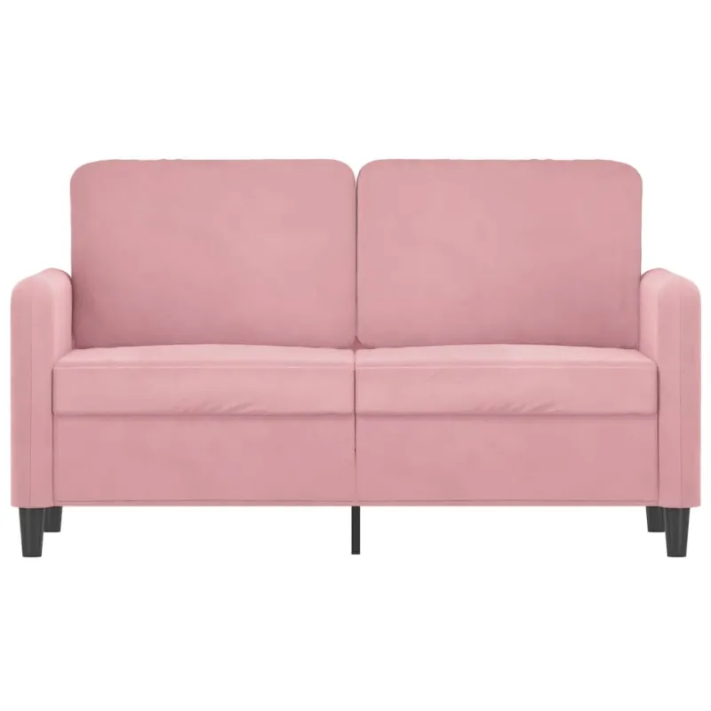 Dvivietė sofa, rožinės spalvos, 120cm, aksomas