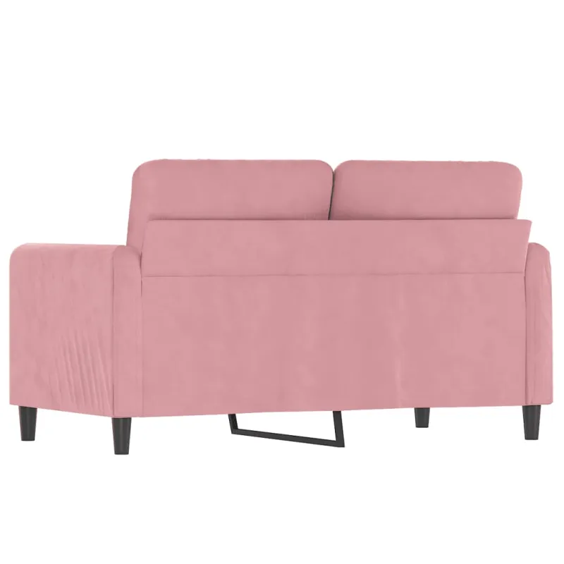 Dvivietė sofa, rožinės spalvos, 120cm, aksomas