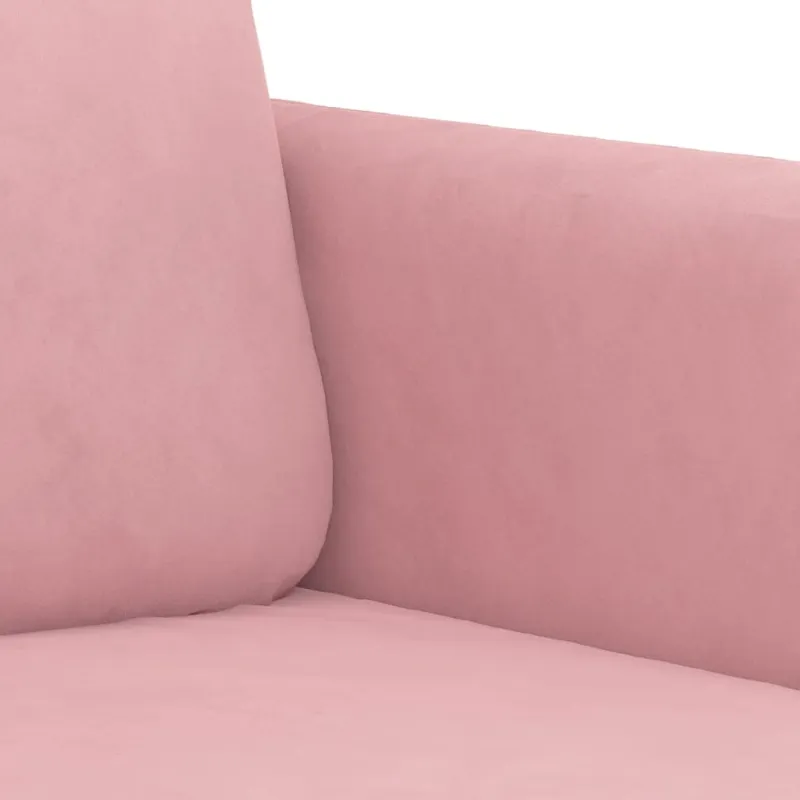 Dvivietė sofa, rožinės spalvos, 120cm, aksomas