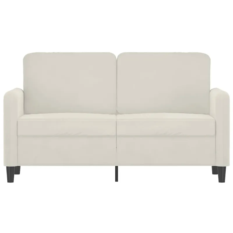 Dvivietė sofa, kreminės spalvos, 120cm, aksomas