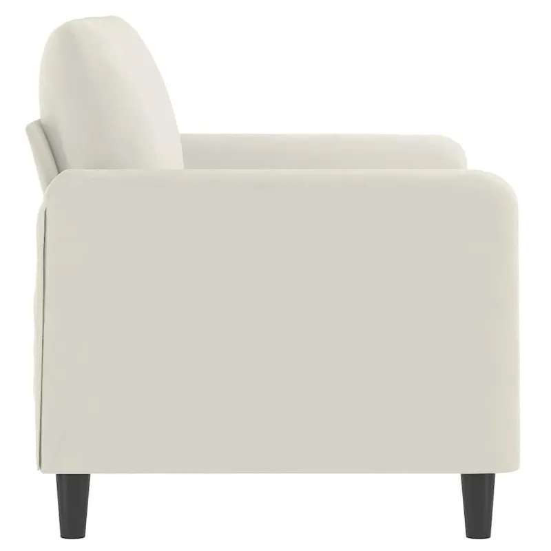 Dvivietė sofa, kreminės spalvos, 120cm, aksomas