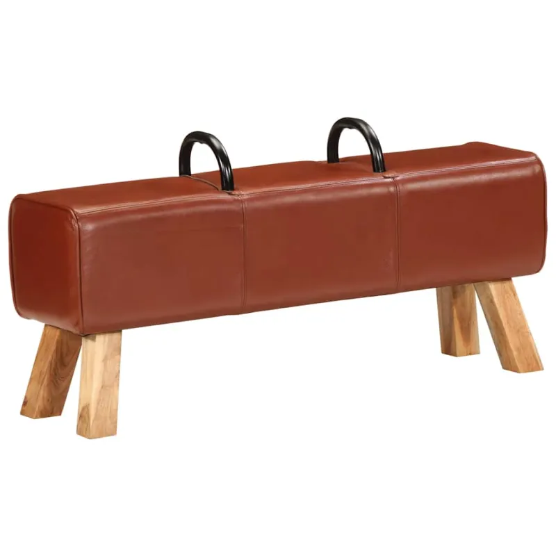 Gimnastikos arklys, rudos spalvos, 110cm, tikra oda