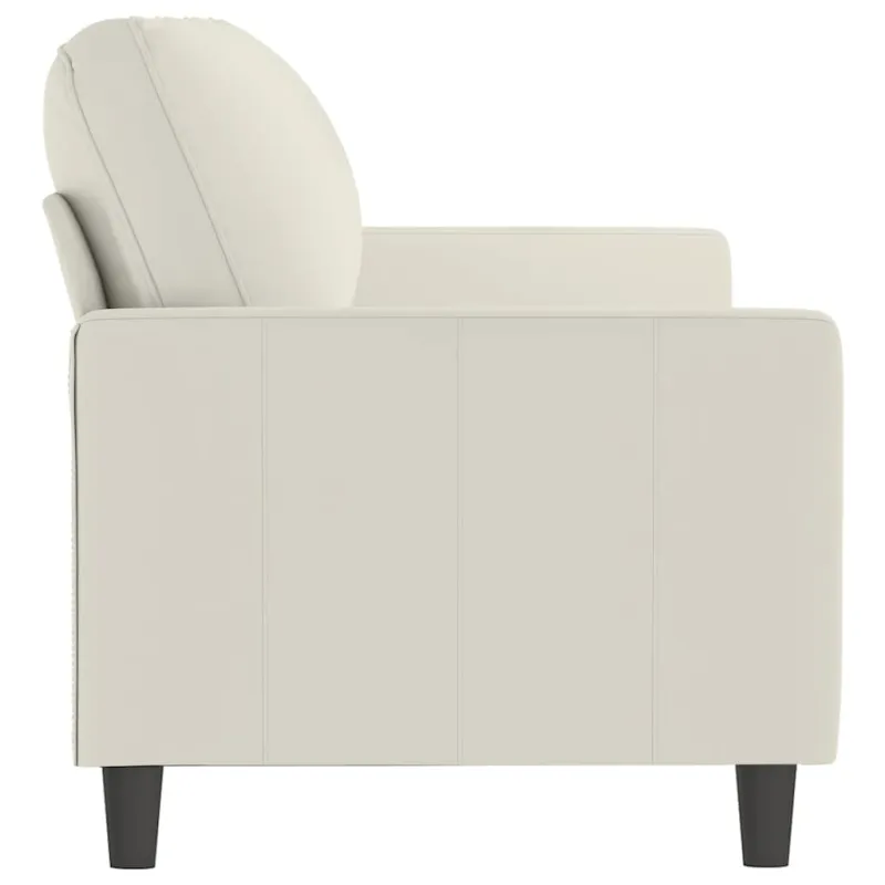 Trivietė sofa, kreminės spalvos, 180cm, aksomas
