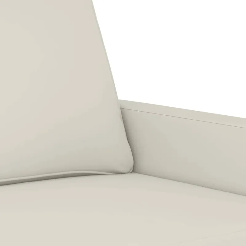 Trivietė sofa, kreminės spalvos, 180cm, aksomas