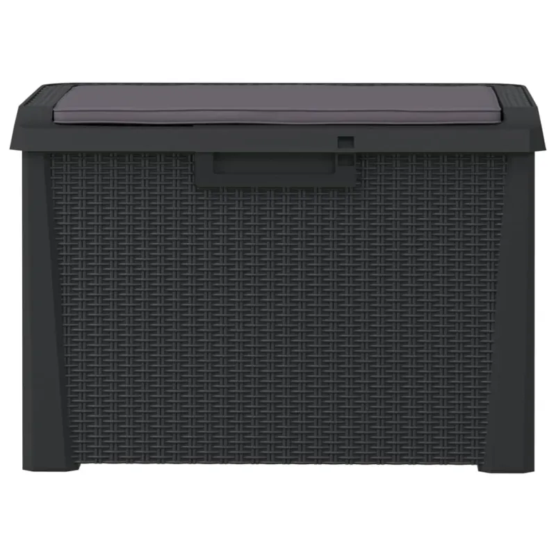 Sodo daiktadėžė su sėdynės pagalvėle, antracito, 125l, PP