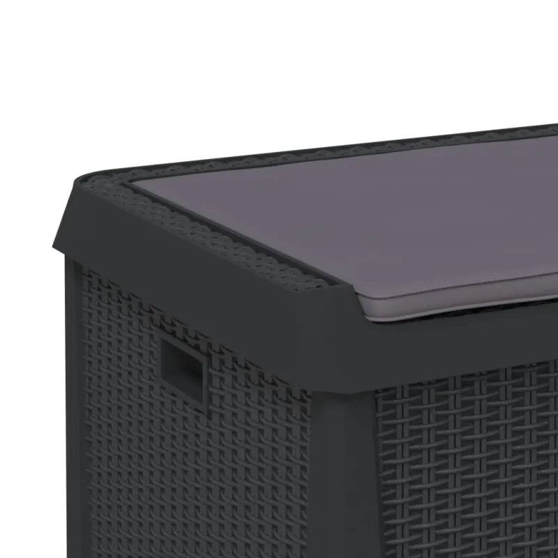 Sodo daiktadėžė su sėdynės pagalvėle, antracito, 125l, PP