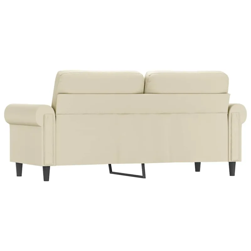 Dvivietė sofa, kreminės spalvos, 140cm, dirbtinė oda