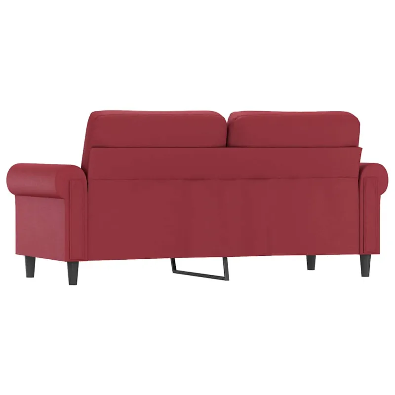Dvivietė sofa, raudonojo vyno spalvos, 140cm, dirbtinė oda
