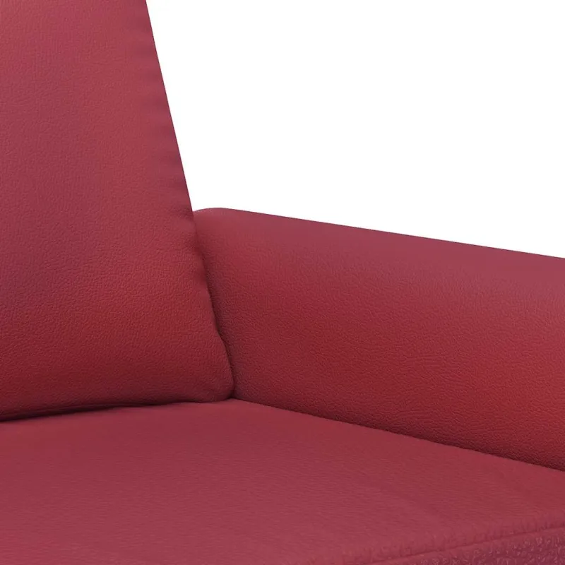 Dvivietė sofa, raudonojo vyno spalvos, 140cm, dirbtinė oda