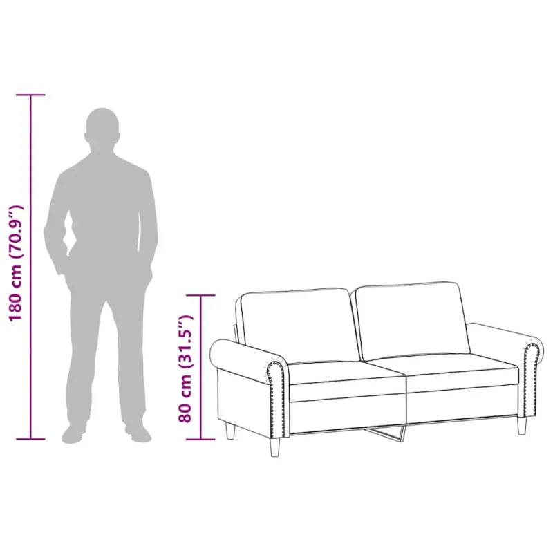 Dvivietė sofa, raudonojo vyno spalvos, 140cm, dirbtinė oda