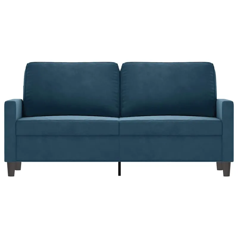 Dvivietė sofa, mėlynos spalvos, 140cm, aksomas