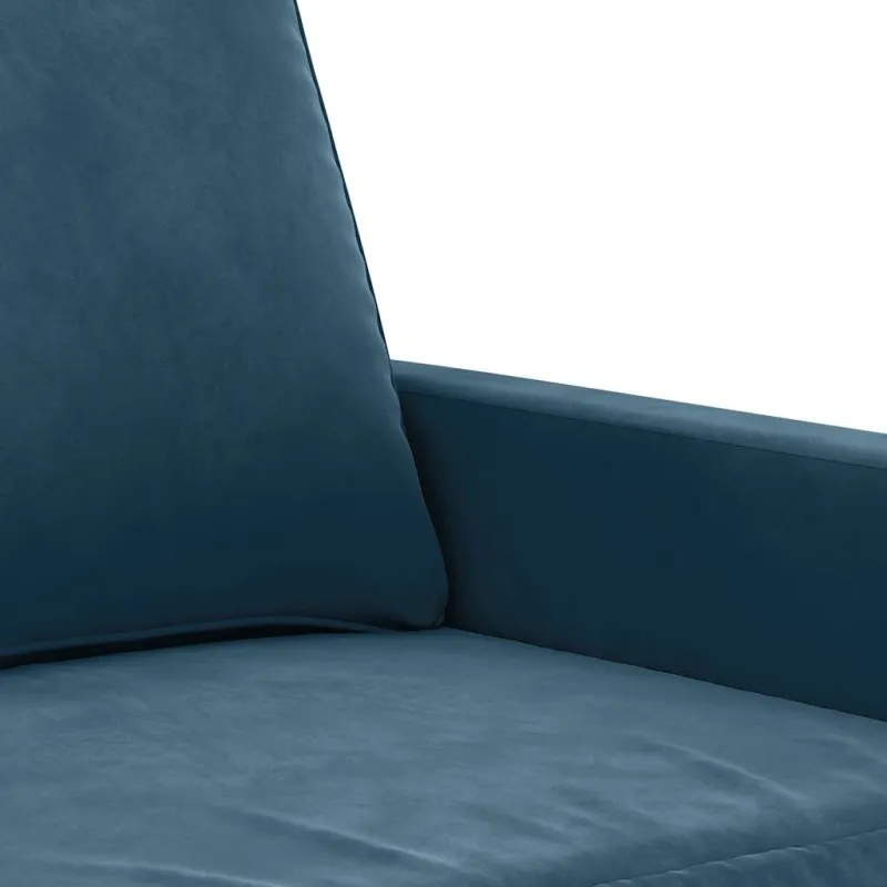Dvivietė sofa, mėlynos spalvos, 140cm, aksomas