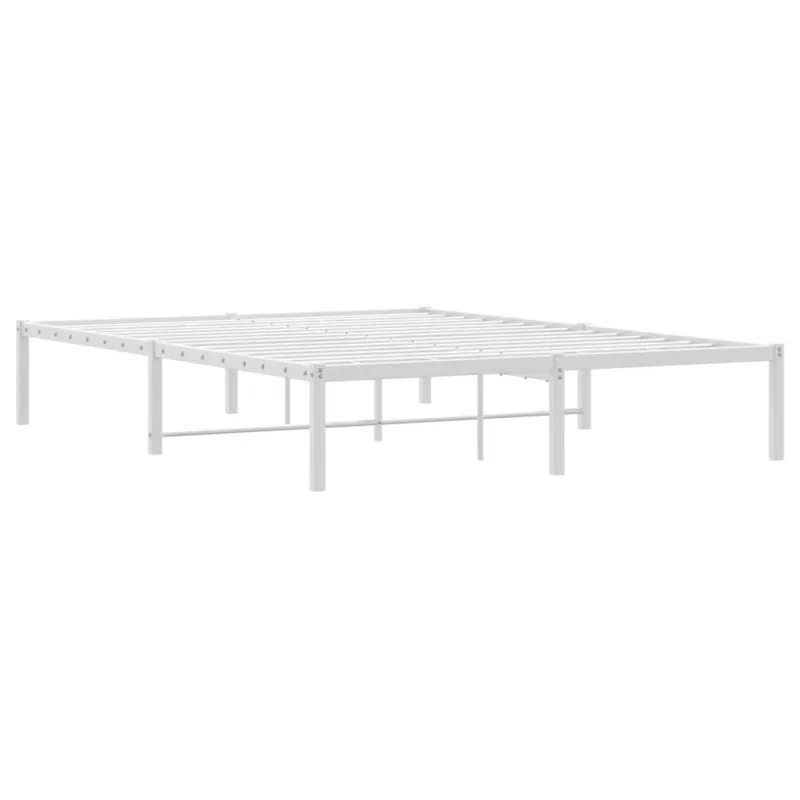 Metalinis lovos rėmas, baltos spalvos, 140x200 cm