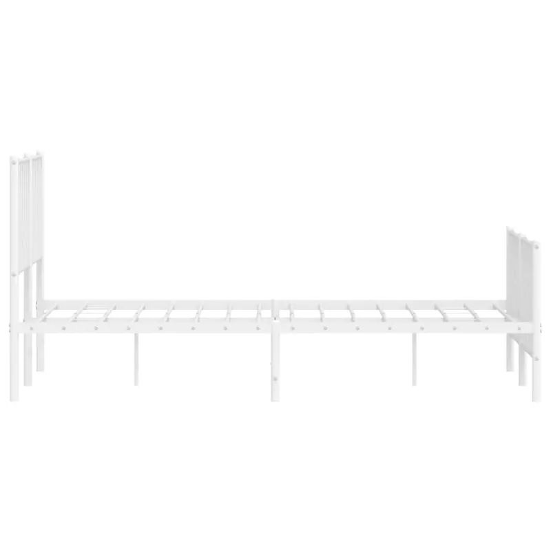 Lovos rėmas su galvūgaliu/kojūgaliu, baltas, 135x190cm, metalas