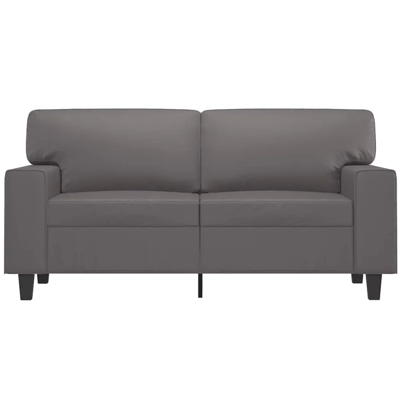 Dvivietė sofa, pilkos spalvos, 120cm, dirbtinė oda