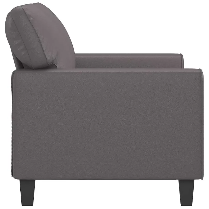Dvivietė sofa, pilkos spalvos, 120cm, dirbtinė oda