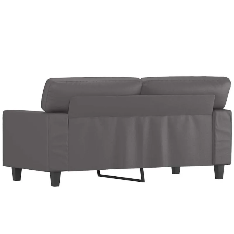 Dvivietė sofa, pilkos spalvos, 120cm, dirbtinė oda