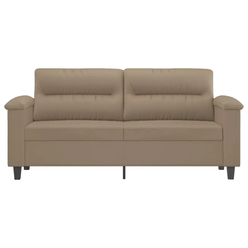 Dvivietė sofa, kapučino spalvos, 140cm, dirbtinė oda