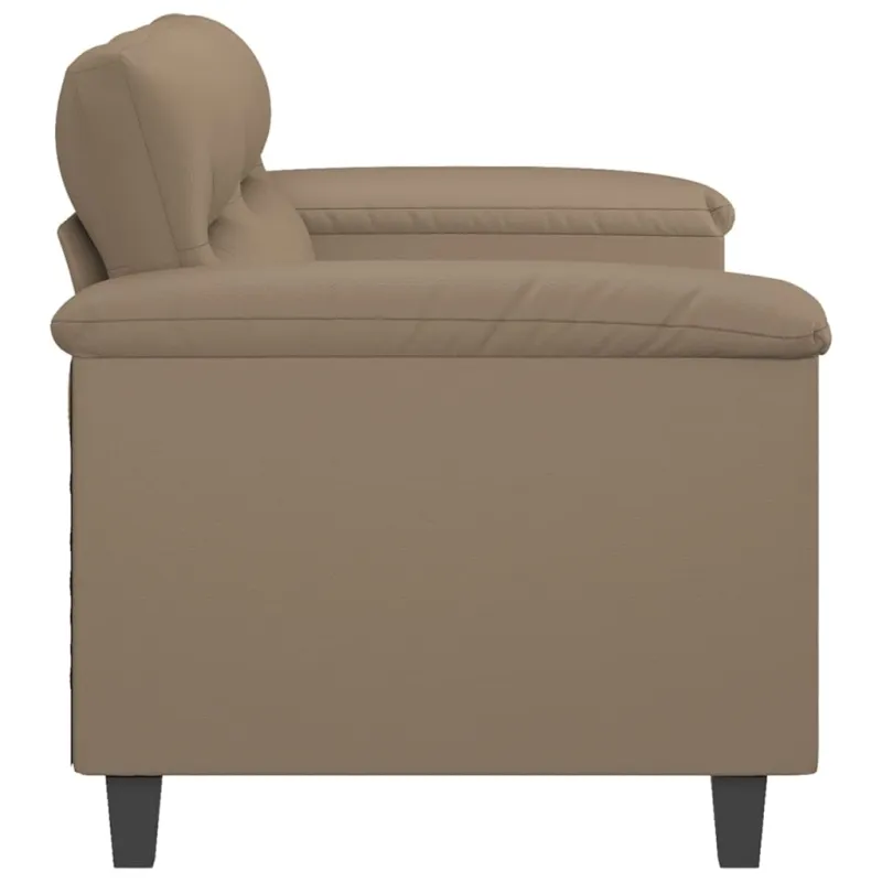 Dvivietė sofa, kapučino spalvos, 140cm, dirbtinė oda