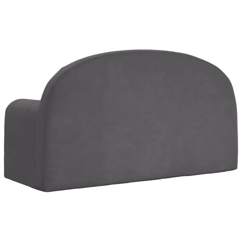 Vaikiška dvivietė sofa-lova, antracito, minkštas pliušas