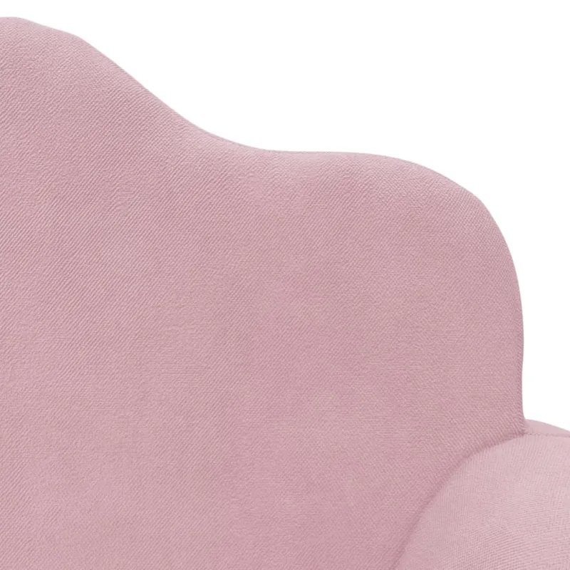 Vaikiška dvivietė sofa, rožinė, minkštas pliušinis