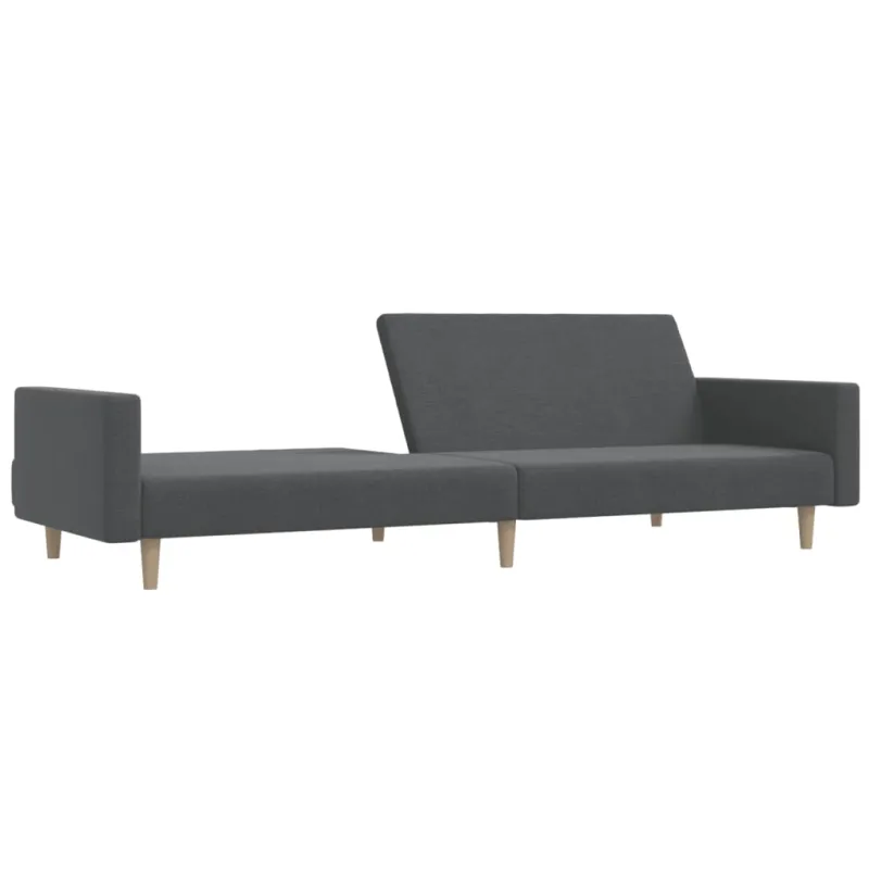Dvivietė sofa-lova, šviesiai pilkos spalvos, audinys