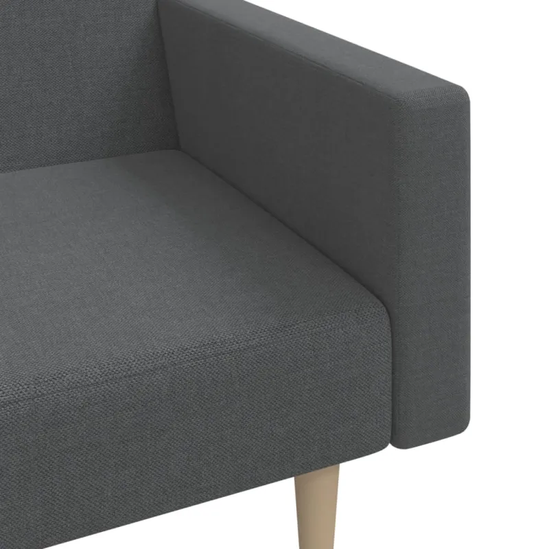 Dvivietė sofa-lova, šviesiai pilkos spalvos, audinys