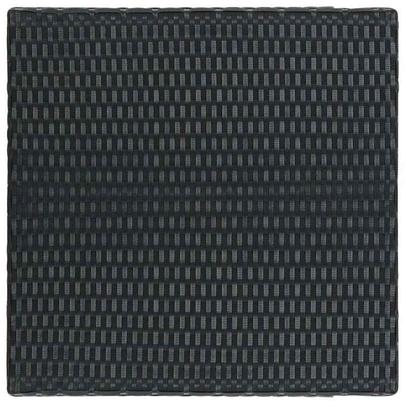 Sodo baro staliukas, juodas, 60,5x60,5x110,5cm, poliratanas