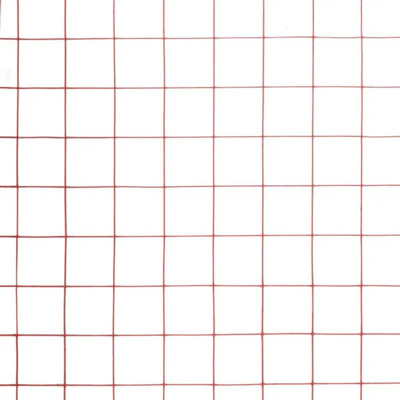 Vielos tinklas su PVC danga, raudonas, 25x1m