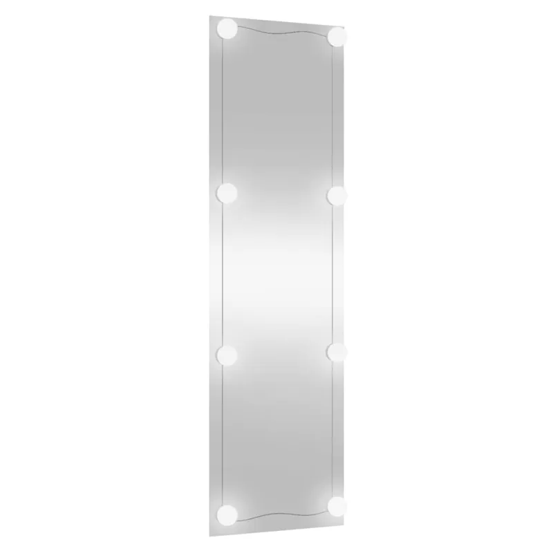 Sieninis veidrodis su LED lemputėmis, 30x100cm, stiklas