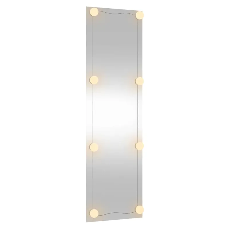 Sieninis veidrodis su LED lemputėmis, 30x100cm, stiklas