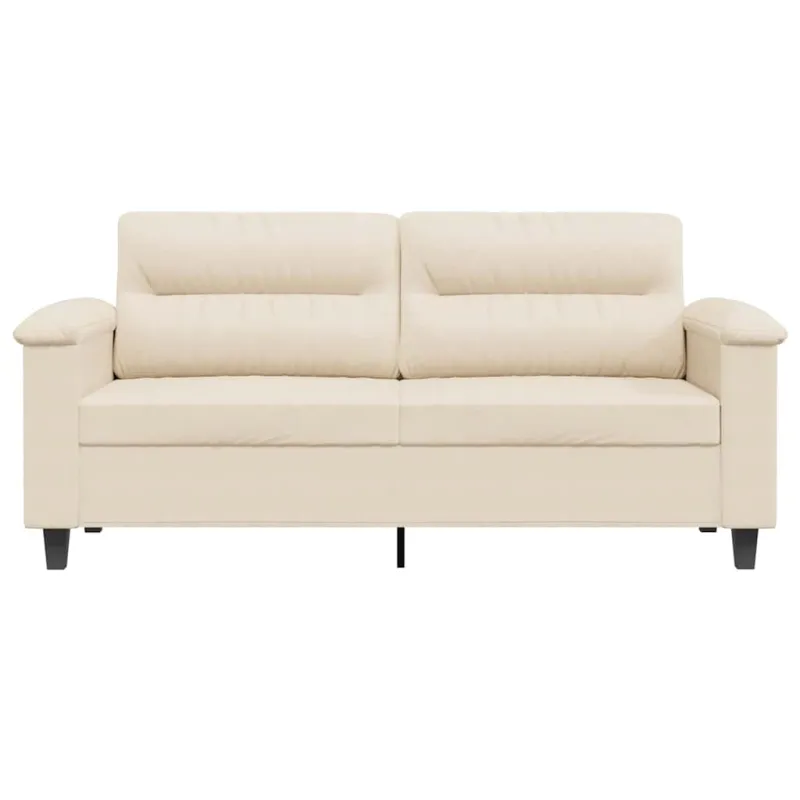Dvivietė sofa, smėlio spalvos, 140cm, mikropluošto audinys