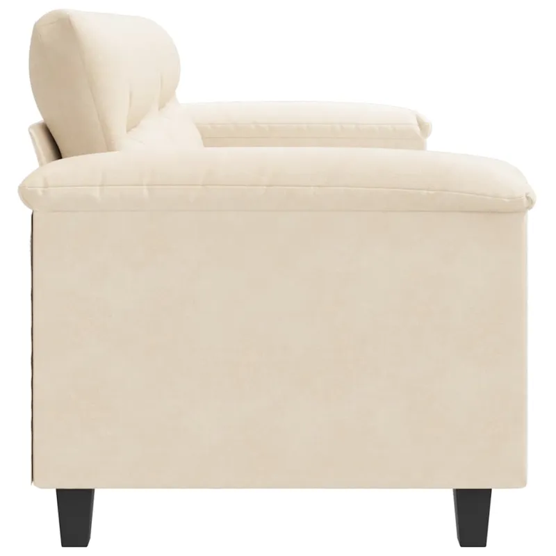Dvivietė sofa, smėlio spalvos, 140cm, mikropluošto audinys