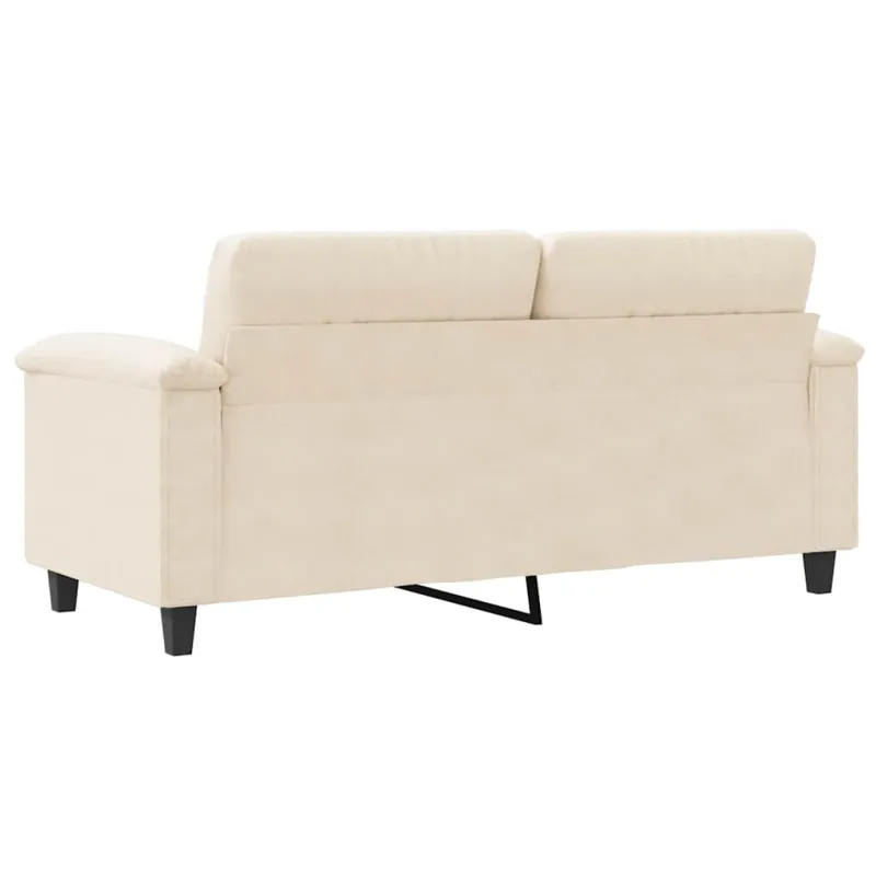 Dvivietė sofa, smėlio spalvos, 140cm, mikropluošto audinys