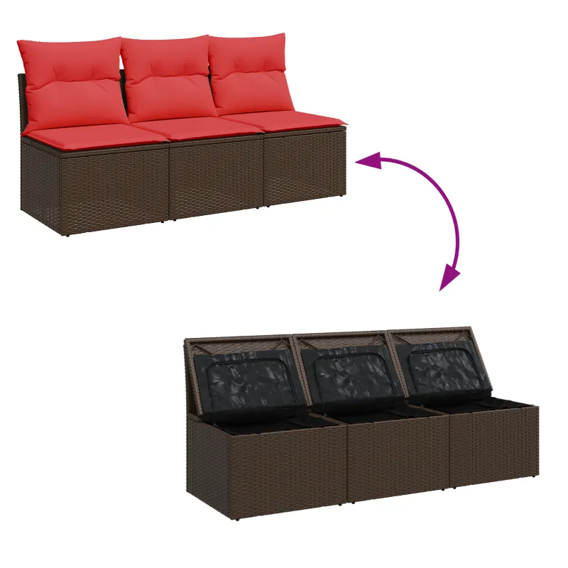 Sodo sofa | su pagalve Ruda 165 x 62 x 69 cm Poli ratanas