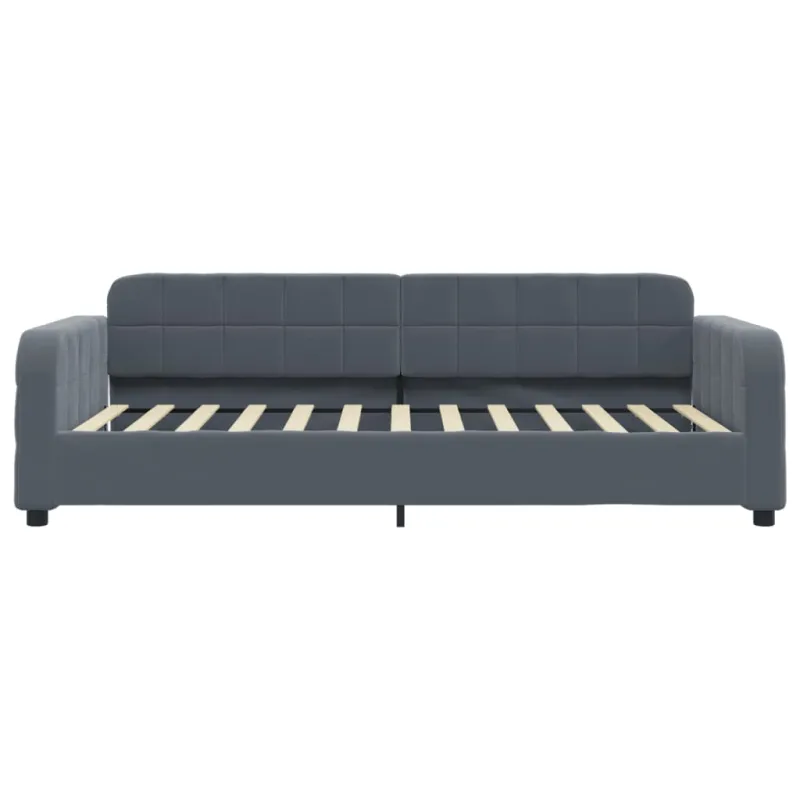 Sofa, tamsiai pilkos spalvos, 80x200cm, aksomas
