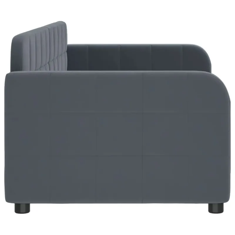 Sofa, tamsiai pilkos spalvos, 80x200cm, aksomas