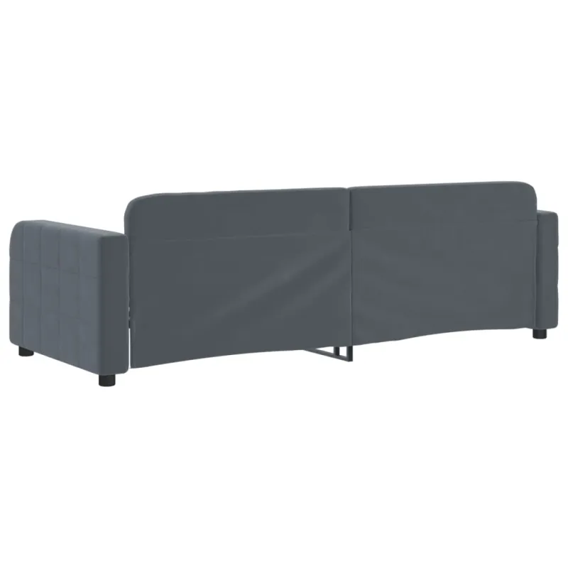 Sofa, tamsiai pilkos spalvos, 80x200cm, aksomas