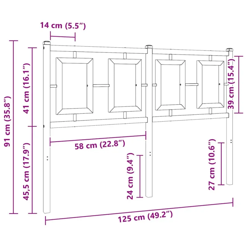 Metalinis pakaitinis galvūgalis, baltos spalvos, 120cm
