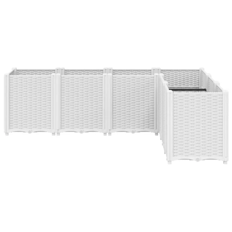 Sodo lovelis, baltos spalvos, 160x120x53cm, PP